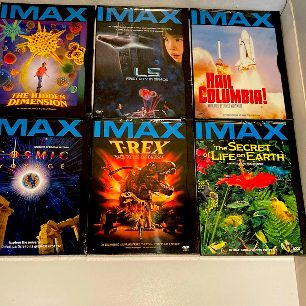 BRAND NEW SEALED 6 IMAX MOVIES 📀DVDS •Space Science Earth Dinosaurs